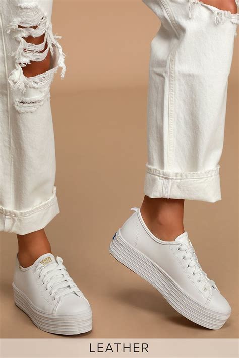 medusa white platform sneaker